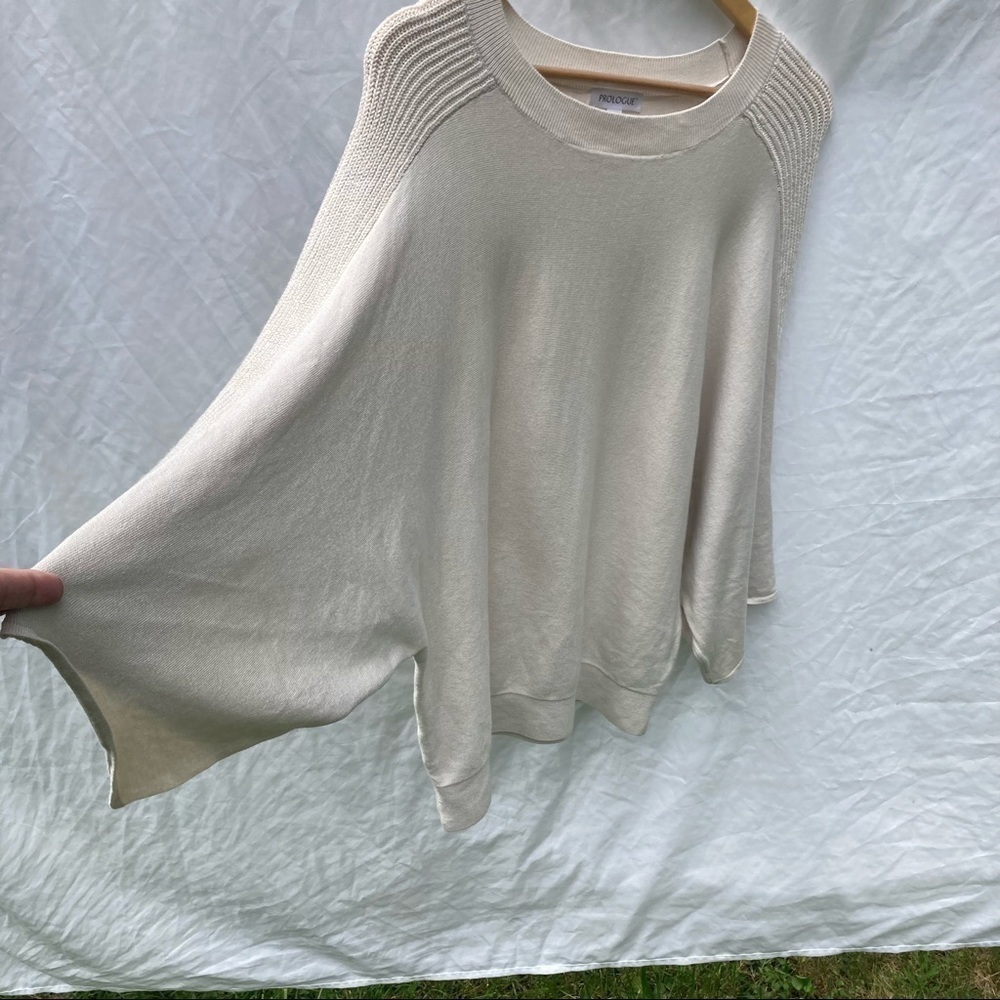 Prologue Cream Baggy Shirt, Size Medium - Picture 2 of 8